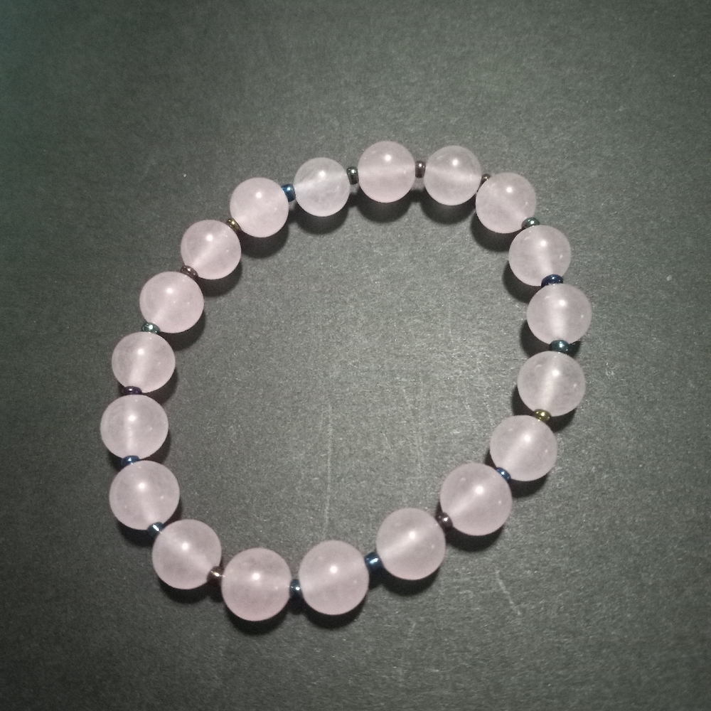 Dyed Agate Beaded Bracelet Strawberry
